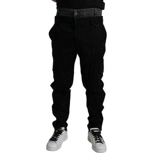 Dolce & Gabbana Elegant Cotton Stretch Jogger Pants Dolce & Gabbana Black