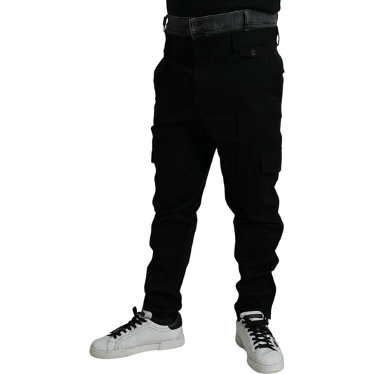 Dolce & Gabbana Elegant Cotton Stretch Jogger Pants Dolce & Gabbana Black