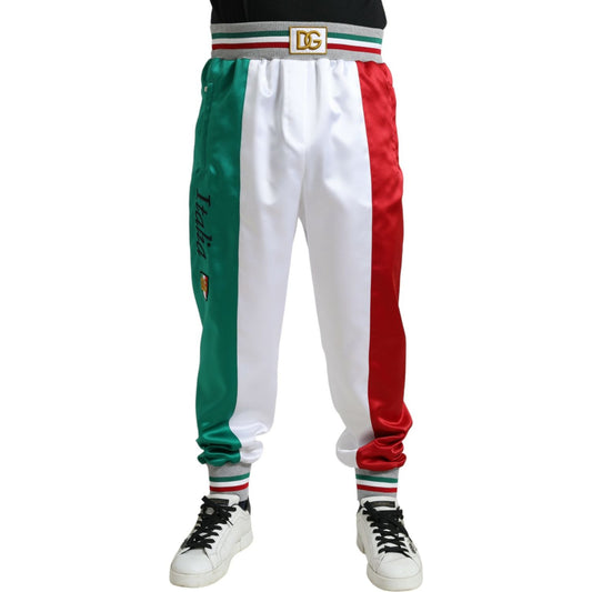 Dolce & Gabbana Italian Stripe Jogger Trousers Dolce & Gabbana Light Gray