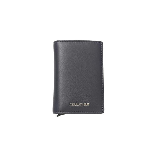 Cerruti 1881 Blue Calfskin Men Wallet Cerruti 1881 Dark Slate Gray