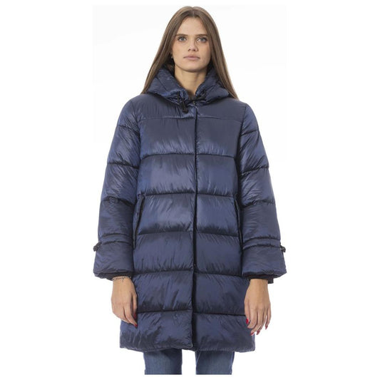 Baldinini Trend Light Blue Nylon Women Jacket Baldinini Trend Dark Slate Gray
