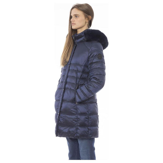 Baldinini Trend Light Blue Polyester Women Jacket Baldinini Trend Dark Slate Gray