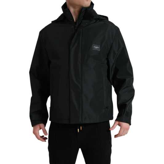 Dolce & Gabbana Sleek Black Windbreaker Jacket Dolce & Gabbana Black