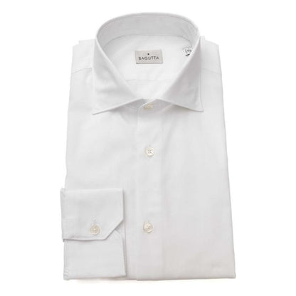 Bagutta White Cotton Men Shirt