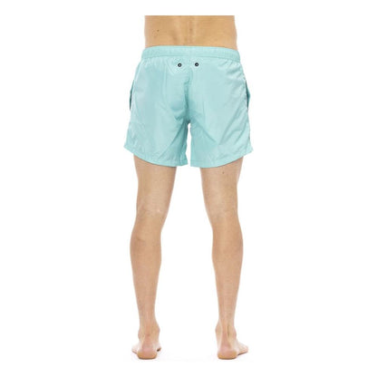 Bikkembergs Light Blue Polyester Men Swimwear