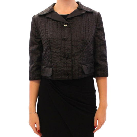 Dolce & Gabbana Elegant Black Bolero Shrug Jacket Dolce & Gabbana Black