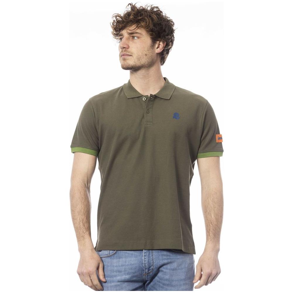 Invicta Green Cotton Men Polo Shirt IN-24066-S
