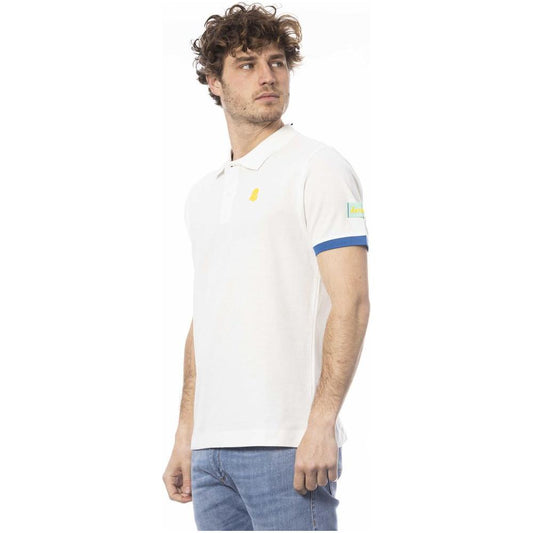 Invicta White Cotton Men Polo Shirt Invicta Beige