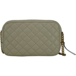 Versace Elegant White Leather Camera Shoulder Bag Versace Dim Gray