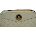 Versace Elegant White Leather Camera Shoulder Bag Versace Rosy Brown