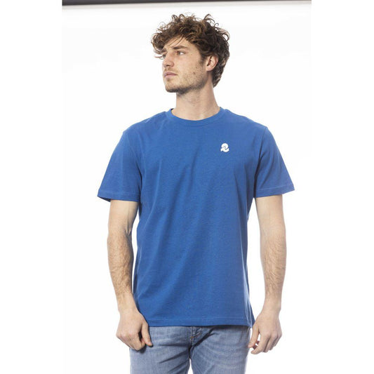 Invicta Blue Cotton Men T-Shirt Invicta Steel Blue
