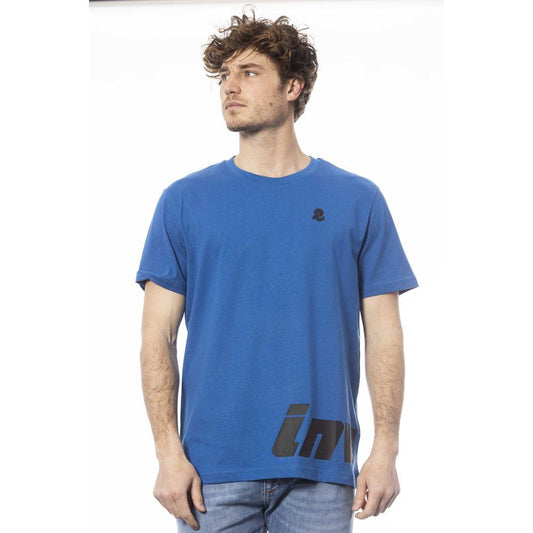 Invicta Blue Cotton Men T-Shirt Invicta Steel Blue