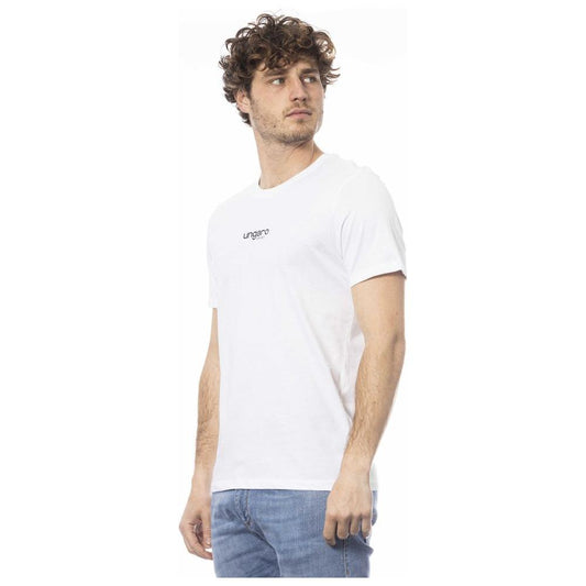 Ungaro Sport White Cotton Men T-Shirt Ungaro Sport Misty Rose