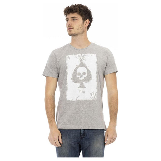 Trussardi Action Gray Cotton Men T-Shirt Trussardi Action Gray