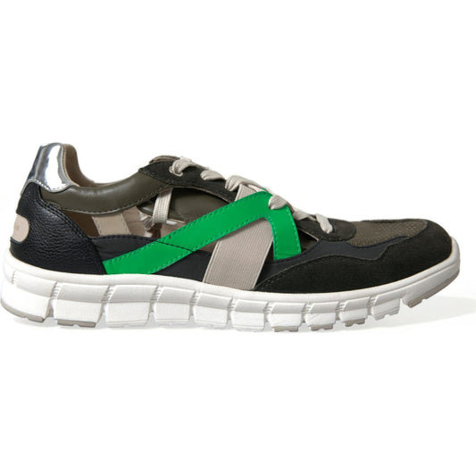 Dolce & Gabbana Exquisite Multicolor Low-Top Designer Sneakers Dolce & Gabbana Light Gray