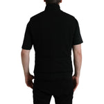Dolce & Gabbana Black Rayon Buttoned Vest Logo Jacket JKT4006-58