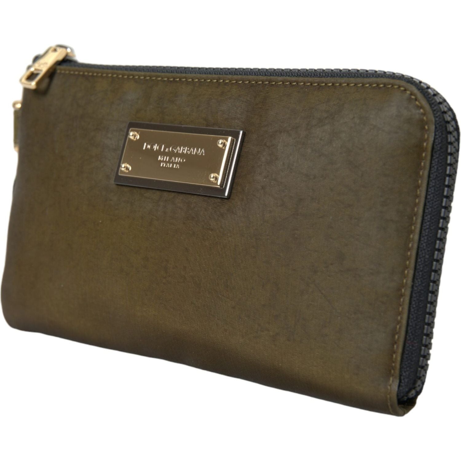 Dolce & Gabbana Dark Green Nylon Logo Multifunctional Kit 2 Pcs Set Bags