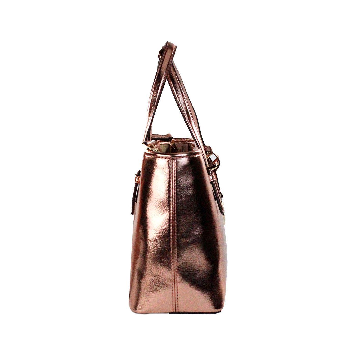Front view with bag zipped and handles upright.