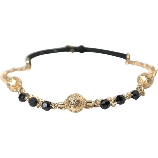 Dolce & Gabbana Elegant Crystal Bounce Leather Waist Belt Dolce & Gabbana Tan