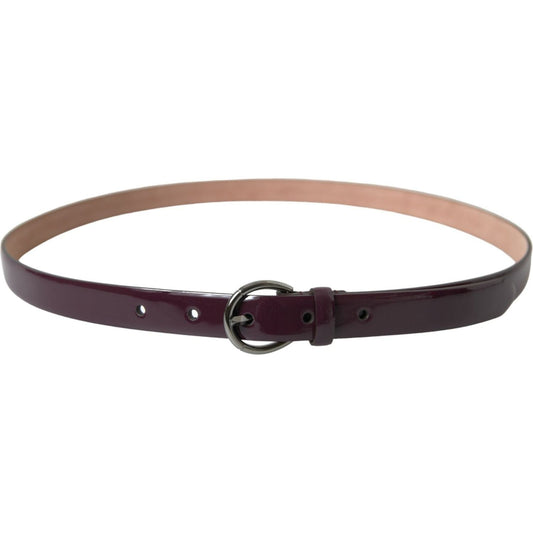 Dolce & Gabbana Elegant Maroon Leather Waist Belt Dolce & Gabbana Dark Slate Gray