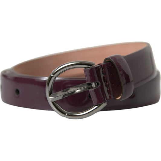 Dolce & Gabbana Elegant Maroon Leather Waist Belt Dolce & Gabbana Dark Slate Gray