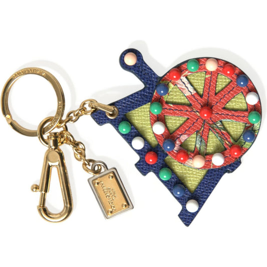 Dolce & Gabbana Multicolor Cellulose Designer Keychain Dolce & Gabbana Dark Khaki