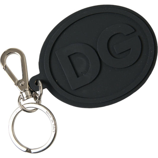 Dolce & Gabbana Chic Black and Silver Logo Keychain Dolce & Gabbana Dark Slate Gray