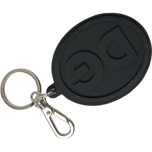 Dolce & Gabbana Chic Black and Silver Logo Keychain Dolce & Gabbana Dark Slate Gray