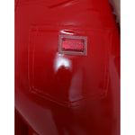 Dolce & Gabbana Shiny Red High Waist Skinny Pants PAN75094-40