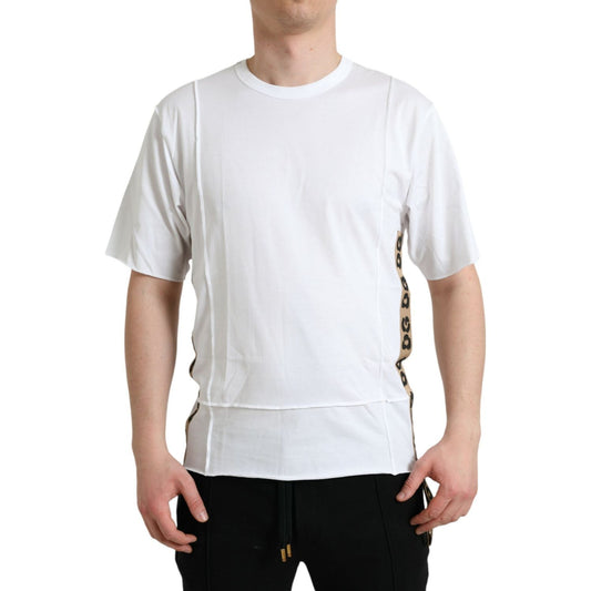 Dolce & Gabbana White Logo Crew Neck Short Sleeves T-shirt Dolce & Gabbana Light Gray