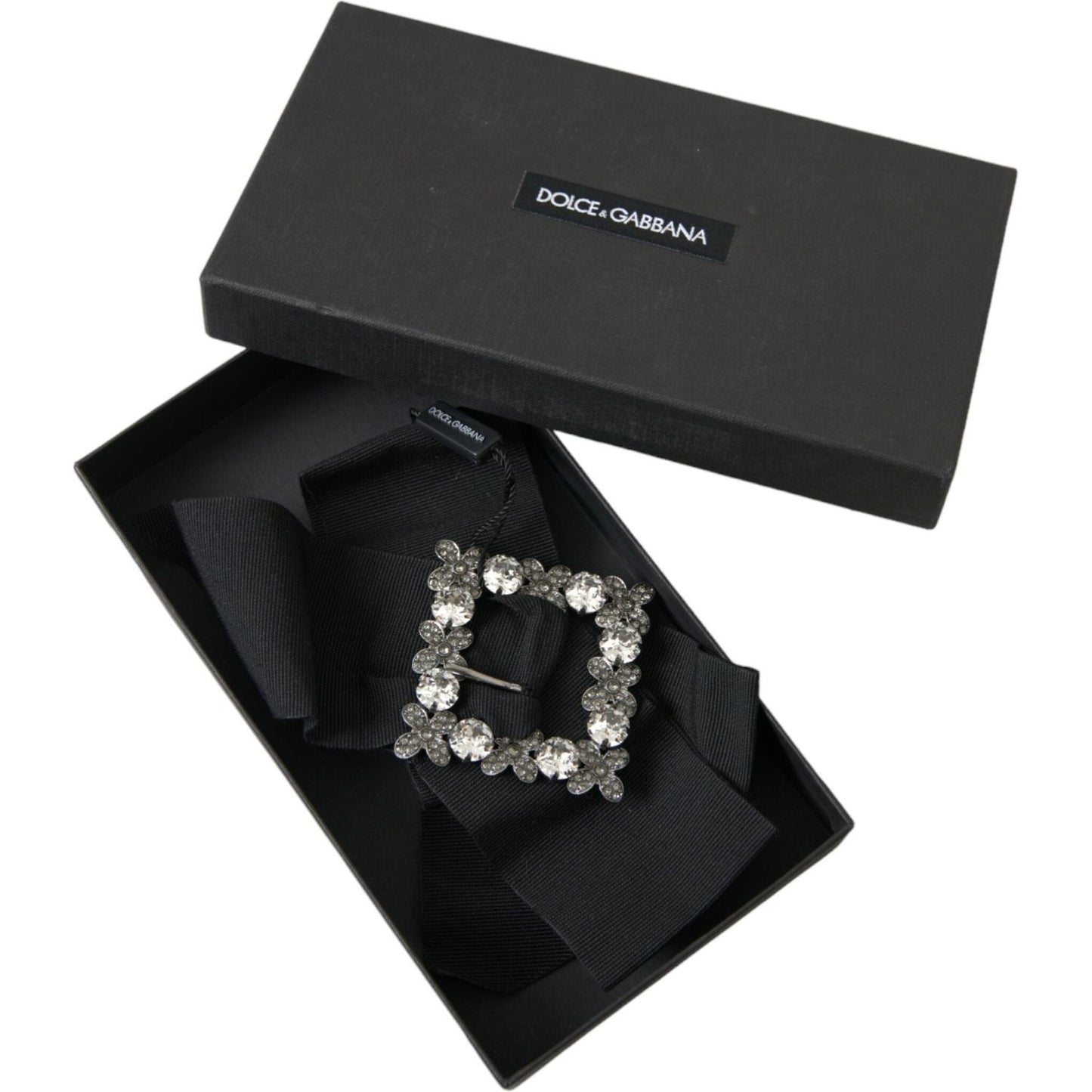 Dolce & Gabbana Black Swarovski Crystal Embellished Hair Clip