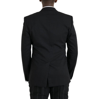 Dolce & Gabbana Black MARTINI Slim Fit Jacket Coat Blazer