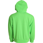 Dolce & Gabbana Neon Green Hooded Full Zip Top Sweater Dolce & Gabbana Light Green