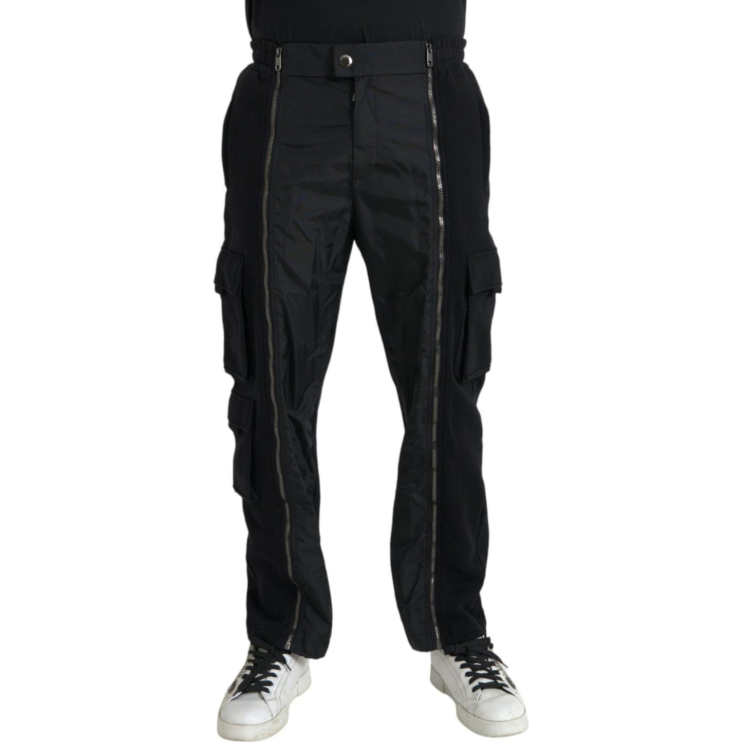 Dolce & Gabbana Black Cotton Blend Skinny Pants