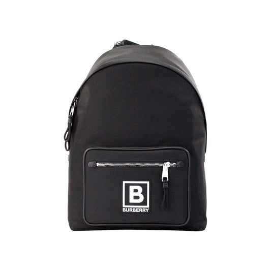 Burberry Abbeydale Branded Stamp Black Nylon Backpack Shoulder Bookbag Burberry Dark Slate Gray