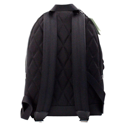 Burberry Abbeydale Branded Stamp Black Nylon Backpack Shoulder Bookbag Burberry Black