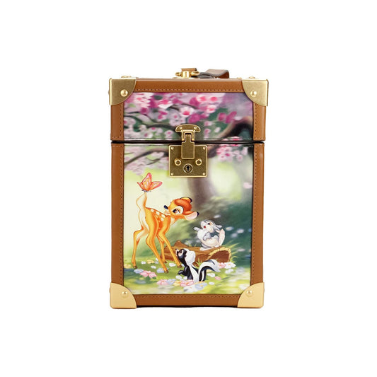 Kate Spade Disney Bambi 3D Trunk Printed PVC Top Handle Clutch Handbag Kate Spade Rosy Brown