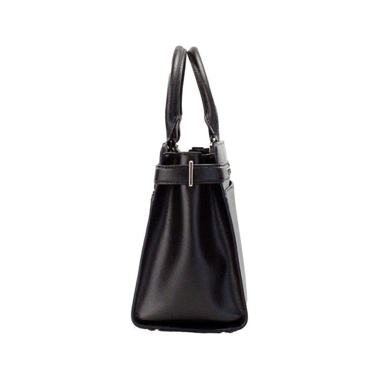 Kate Spade Staci Medium Black Saffiano Leather Crossbody Satchel Bag Handbag Kate Spade Dark Slate Gray