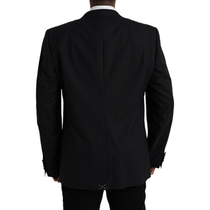 Dolce & Gabbana Blue MARTINI Single Breasted Coat Blazer