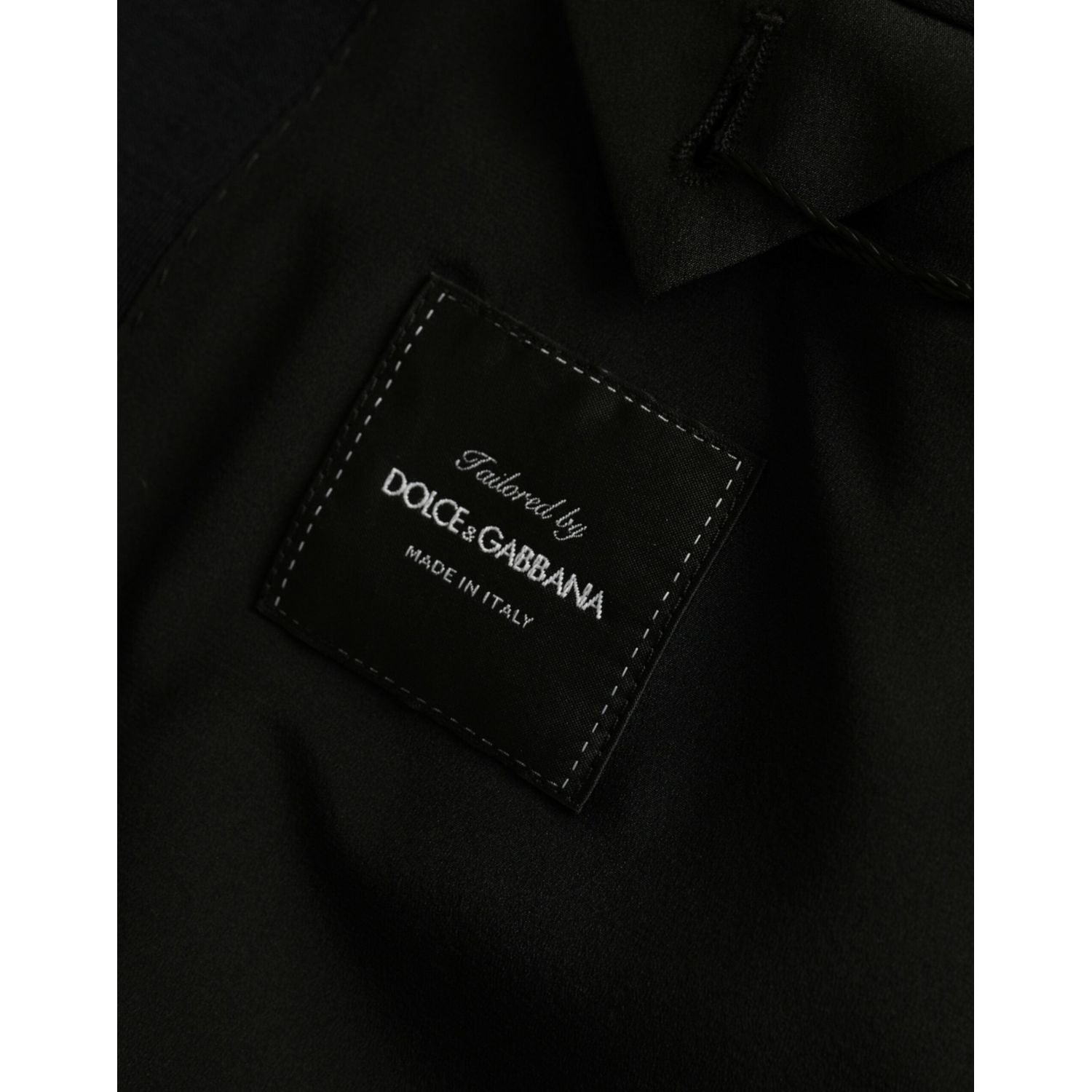 Dolce & Gabbana Black Wool Notch Single Breasted Coat Blazer
