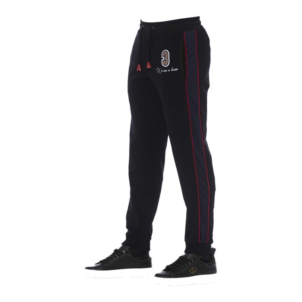 Trussardi Black Cotton Men Sports Pants