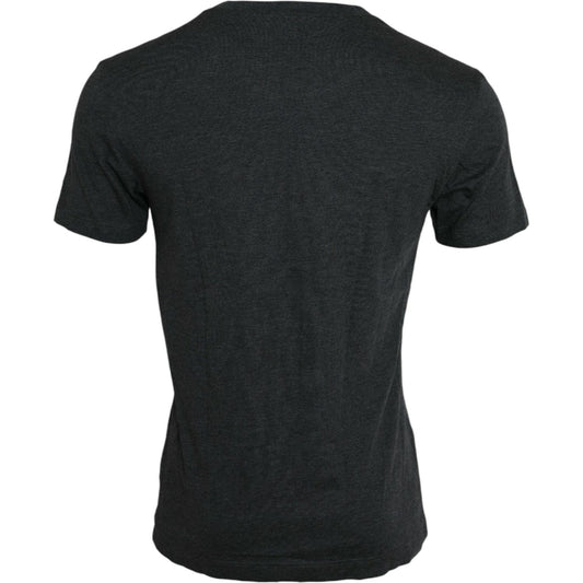 Dolce & Gabbana Gray Logo Print Crewneck Short Sleeve T-shirt Dolce & Gabbana Dark Slate Gray