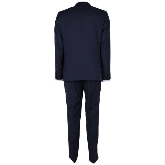 Made in Italy Blue Wool Mens Suit Made in Italy Black