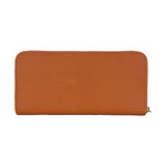 Baldinini Trend Elegant Orange Leather Wallet with Zipper Baldinini Trend Sienna