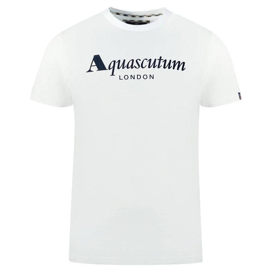 Aquascutum White Cotton Men T-Shirt Aquascutum Lavender