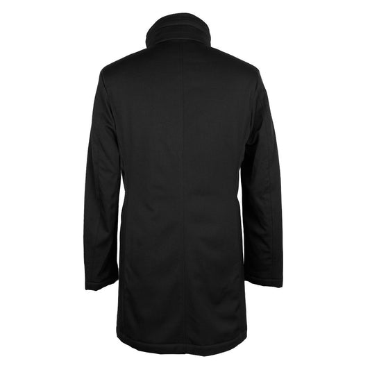 Made in Italy Black Wool Men Jacket Made in Italy Black