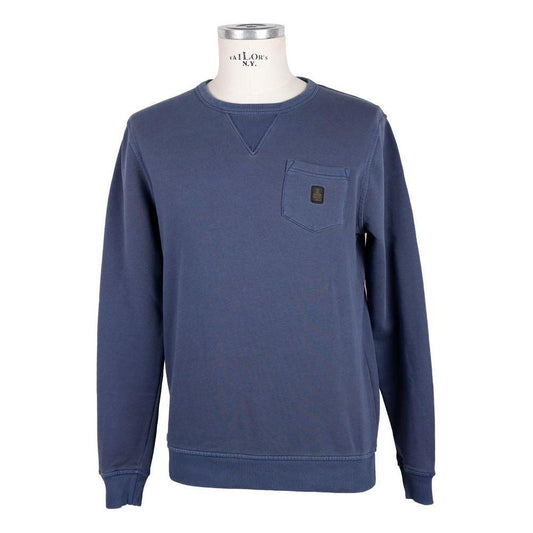 Refrigiwear Blue Cotton Men Sweater Refrigiwear Dark Slate Gray
