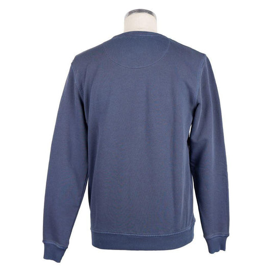 Refrigiwear Blue Cotton Men Sweater Refrigiwear Dim Gray