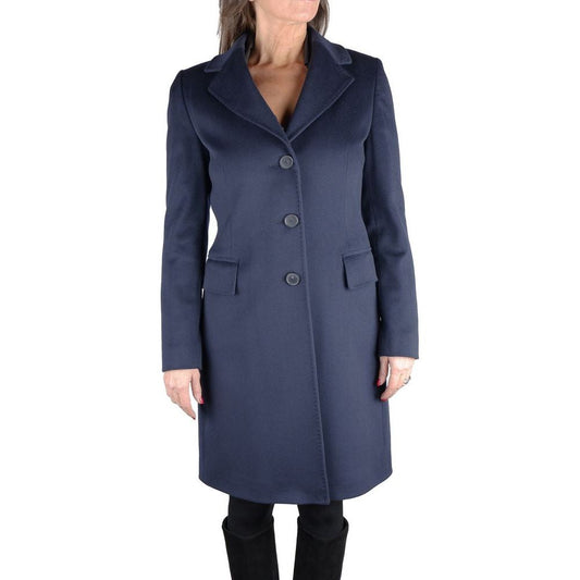 Made in Italy Blue Wool Women Coat Made in Italy Dark Slate Gray