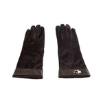 Cavalli Class Brown Cowhide Women Glove Cavalli Class Dark Slate Gray